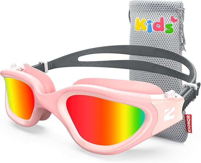 ZIONOR Kids Swim Goggles, G1MINI SE Anti-Fog Swimming Goggles for Kid Child 6-14