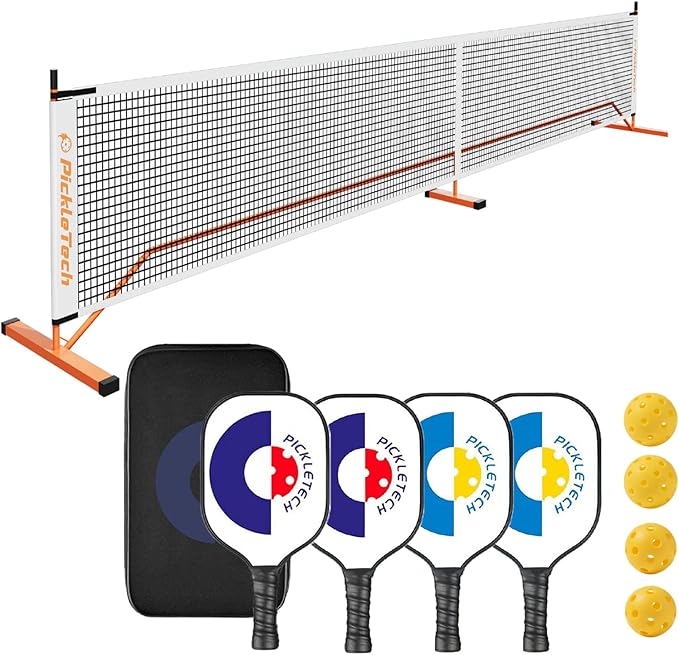 Portable Pickleball Net - 22 FT USAPA Regulation Size, Applies to Indoor & Outdoor & Driveway, Pickle Ball Net System with Carrying Bag