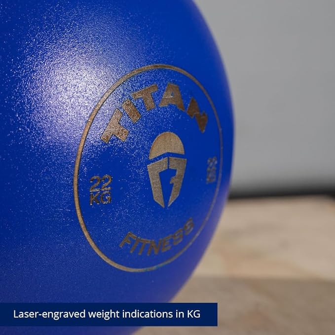 Titan Fitness Competition Kettlebell, Single Piece Casting, KG Markings, Full Body Workout