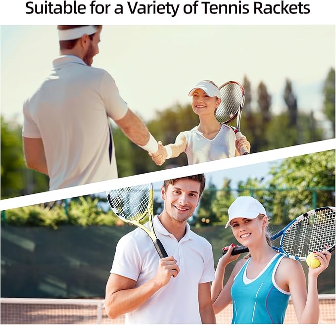 10 Pack Tennis Racket Grip Tape, Anti-Slip Tennis Overgrip, Precut Sweat-Absorbing Tennis Grip for Badminton, Pickleball, Tennis