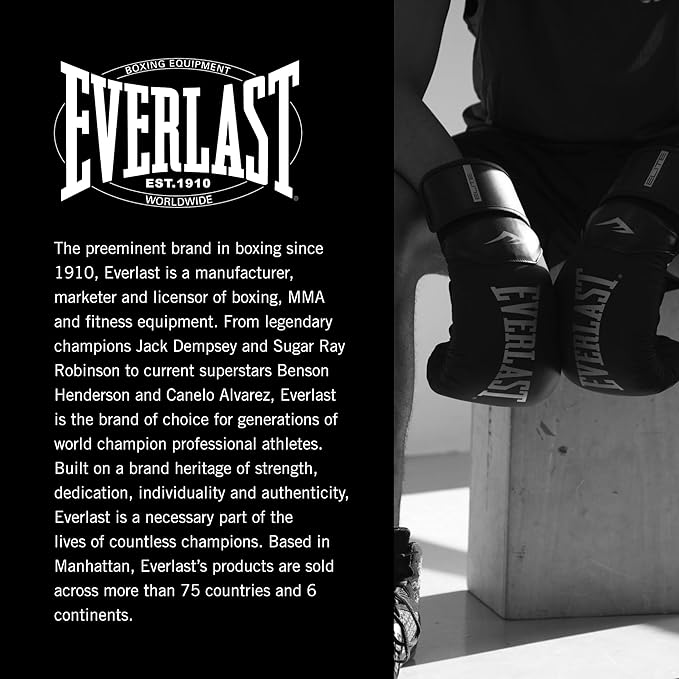 Everlast Prostyle 2 Boxing Gloves, Entry Level Training Gloves for Men and Women, Secure Fit Hook and Loop Closure & Ventilation, Heavy Bag & Speedbag Training