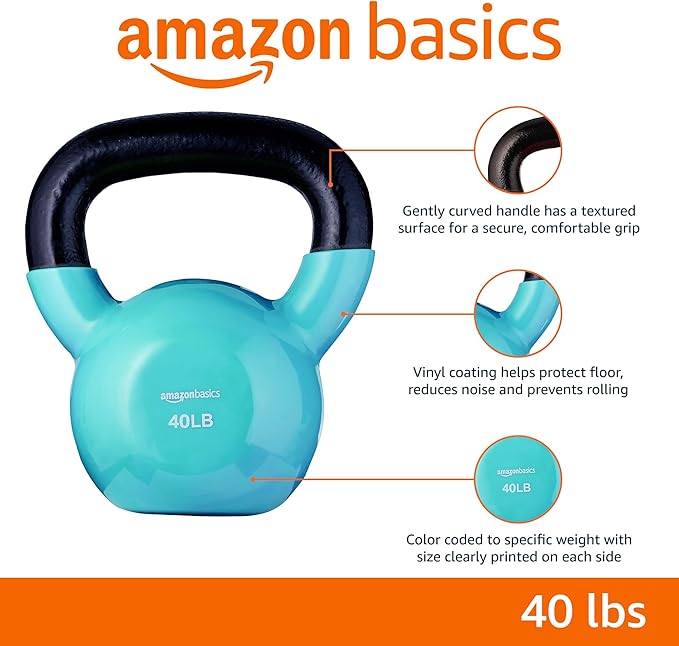 Amazon Basics Vinyl Kettlebell