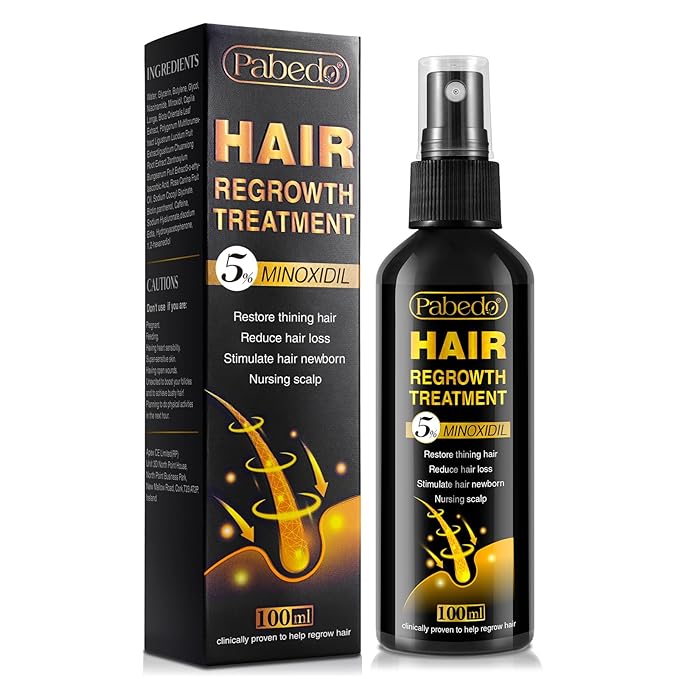 5% Minoxidil for Men and Women Hair Growth Serum - Castor Oil & Biotin Hair Growth Spray Hair Regrowth Treatment for Scalp Hair Loss Hair Thinning For Thicker Longer Fuller Healthier Hair 100Ml