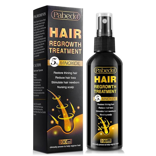 5% Minoxidil for Men and Women Hair Growth Serum - Castor Oil & Biotin Hair Growth Spray Hair Regrowth Treatment for Scalp Hair Loss Hair Thinning For Thicker Longer Fuller Healthier Hair 100Ml