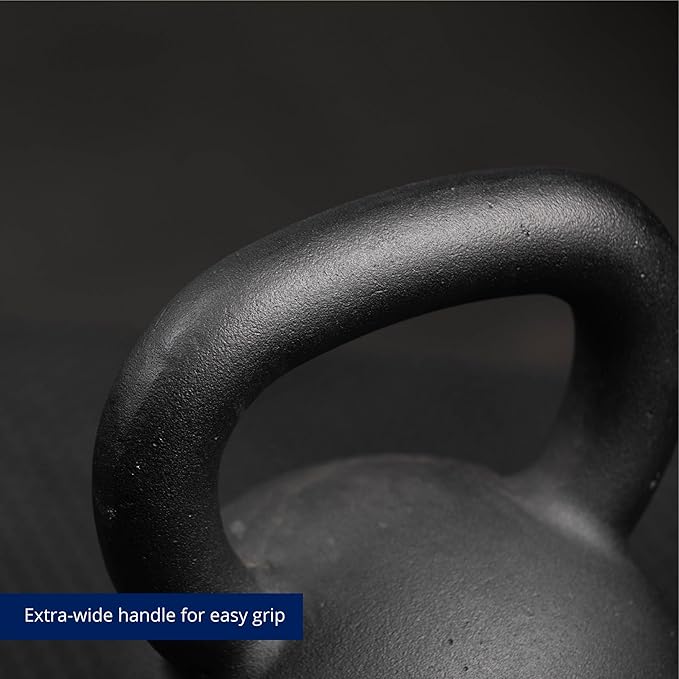 Titan Fitness Cast Iron Kettlebell, Single Piece Casting, KG and LB Markings, Full Body Workout