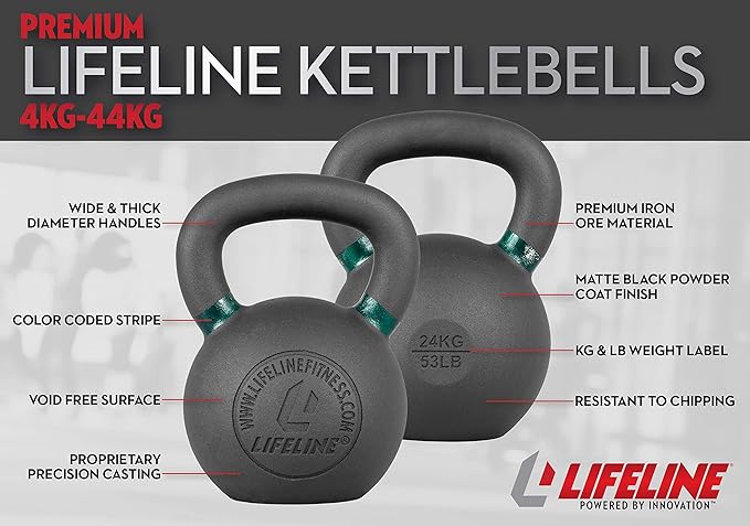 Lifeline Strength Training Kettlebell Weight for Home Gym