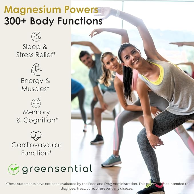 5-in-1 Magnesium Complex 500mg with Aquamin® | 2-Month Supply | Glycinate, Oxide, Citrate, Malate | High Absorption for Sleep, Muscles & Energy | Vegan, 120 Ct