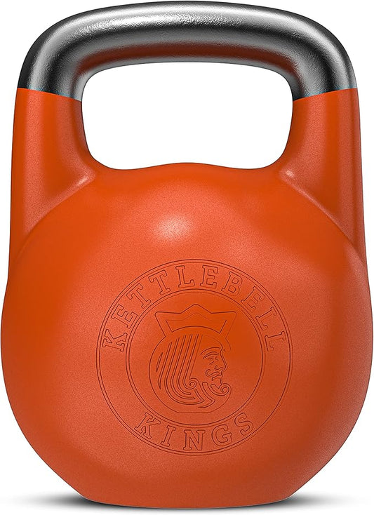 Kettlebell Kings Competition Kettlebells Weight (35mm handle) 8-48 KG | Hand weights Workout Gym Equipment & Strength training sets for Women & Men for Home Gym | Suitable for High Repetition Workouts