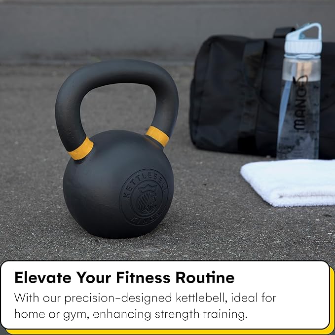 Kettlebell Kings Powder Coated Kettlebell Weights - 9-97 lb Strength Training Kettlebells for Men and Women - Hand Weights Workout Gym Equipment - Weights Set for Home Gym- New