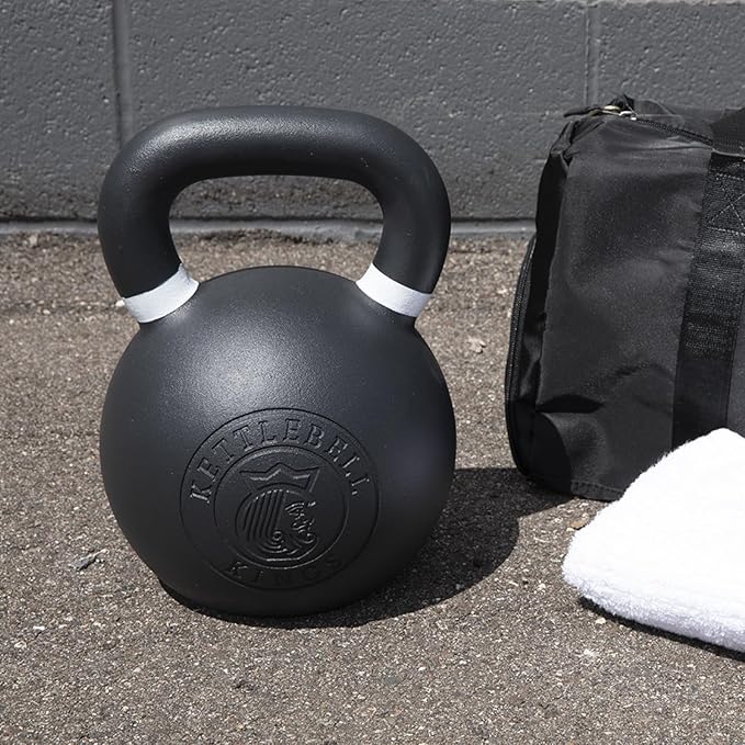 Kettlebell Kings Powder Coated Kettlebell Weights 5-90 LB | Workout Gym Equipment & Strength training sets for Women & Men | Durable Coating for Grip Strength, Rust Prevention