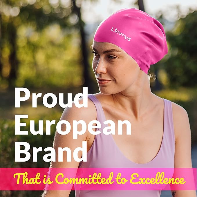 Limmys Premium Swim Cap for Women with Long Hair – Soft Silicone Swimming Cap for Women – Comfortable, Extra Room Fit, Chlorine Resistant & Hypoallergenic – Trusted by Swimmers Worldwide